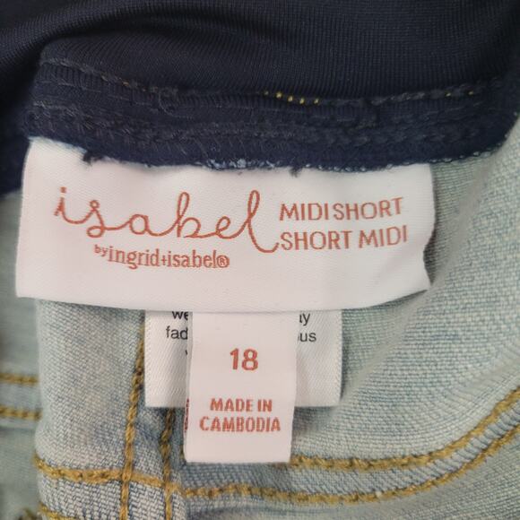 Isabel Midi Short Blue Size 18 Maternity Shorts Ingrid + Isabel - Picture 3 of 6